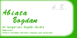 abiata bogdan business card