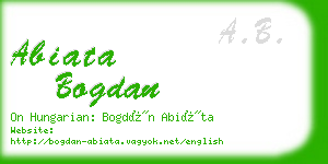 abiata bogdan business card